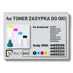 4-PAK Multibox Tonery zasypki do OKI MC861 MC862 XL 9,5K/3x10,0K - 2