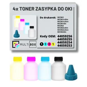 4-PAK Multibox Tonery zasypki do OKI MC861 MC862 XL 9,5K/3x10,0K