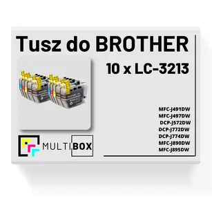 10-PAK Multibox Tusz do BROTHER LC3213