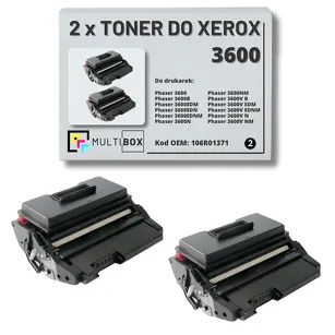 2-PAK Multibox Toner do XEROX 3600 106R01371 14K zamiennik