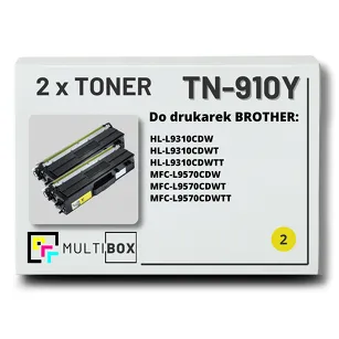 2-PAK Multibox Toner do BROTHER TN910Y Yellow zamiennik