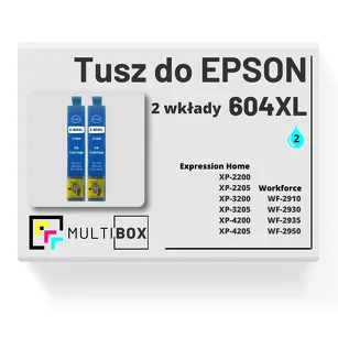Tusz do EPSON 604XL T10H2 C13T10H24010 2-pak cyan zamiennik Multibox
