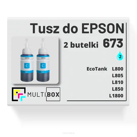 2-PAK Multibox Tusz do EPSON 673 T6732 C13T67324A cyan zamiennik