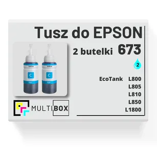 Tusz do EPSON 673 T6732 C13T67324A 2-pak cyan zamiennik Multibox