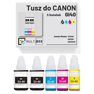 5-PAK Multibox Tusz do CANON GI40 black / cyan / magenta / yellow zamiennik
