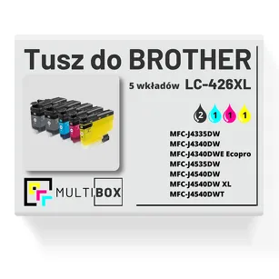5-PAK Multibox Tusz do BROTHER LC426XL cyan / magenta / yellow / black zamiennik