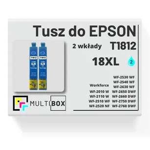 Tusz do EPSON 18XL T1812 C13T18124010 2-pak cyan zamiennik Multibox