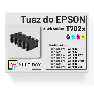 Tusz do EPSON T7021 T7022 T7023 T7024 5-pak cyan / magenta / yellow / black zamiennik Multibox