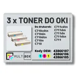 3-PAK Multibox Toner do OKI C710 C711 cyan/magenta/yellow zamiennik - 2