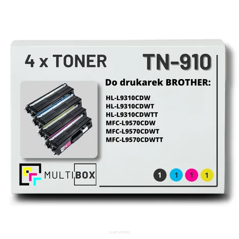 4-PAK Multibox Toner do BROTHER TN910 CMYK zamiennik