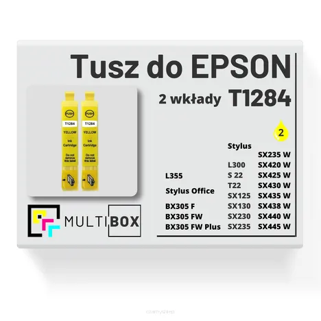 2-PAK Multibox Tusz do EPSON T1284 C13T12844010 yellow zamiennik