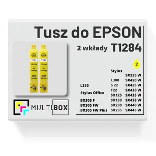 2-PAK Multibox Tusz do EPSON T1284 C13T12844010 yellow zamiennik