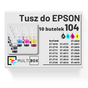10-PAK Multibox Tusz do EPSON 104 T00P6 T00P1 T00P2 T00P3 T00P4 cyan / magenta / yellow / black zamiennik