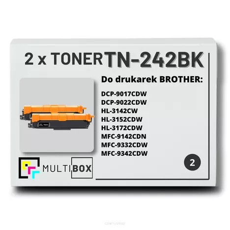 Toner do BROTHER TN242BK 2-pak Black Multibox zamiennik