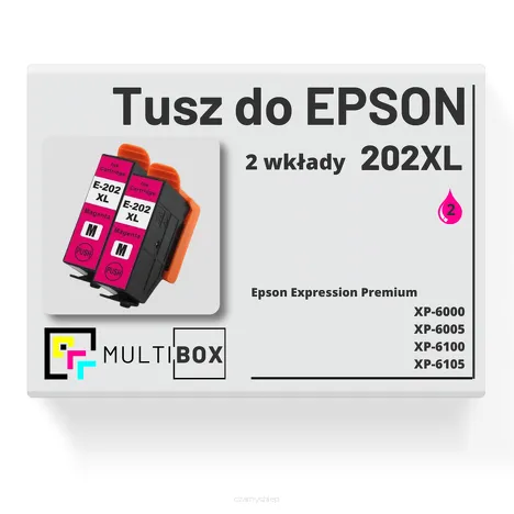 2-PAK Multibox Tusz do EPSON 202XL T02H34 T02H34010 magenta zamiennik
