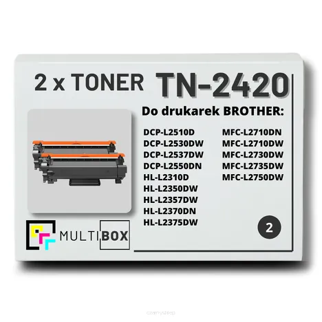 2-PAK Multibox Toner do BROTHER TN2420 zamiennik