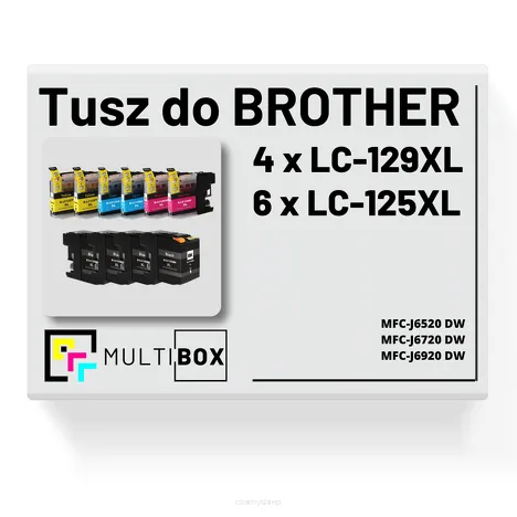 10-PAK Multibox Tusz do BROTHER LC129XL LC125XL