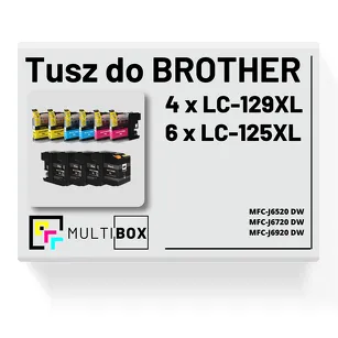 10-PAK Multibox Tusz do BROTHER LC129XL LC125XL