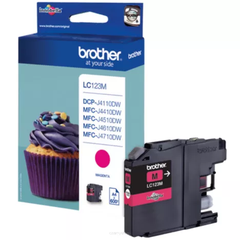 BROTHER tusz LC123M oryginalny magenta 600 stron