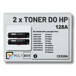 2-PAK Multibox Toner do HP 128A BLACK CE320A zamiennik - 2