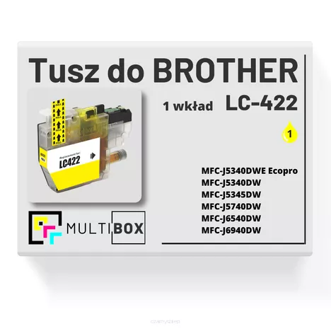 Tusz do BROTHER LC422Y yellow zamiennik Multibox