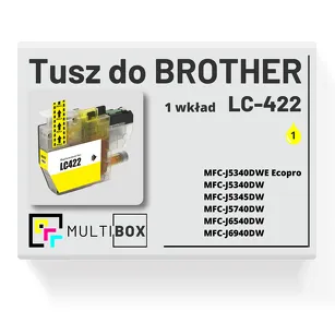 Tusz do BROTHER LC422Y yellow zamiennik Multibox