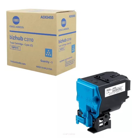 KONICA MINOLTA toner TNP51C A0X5455 cyan oryginalny 5000 stron
