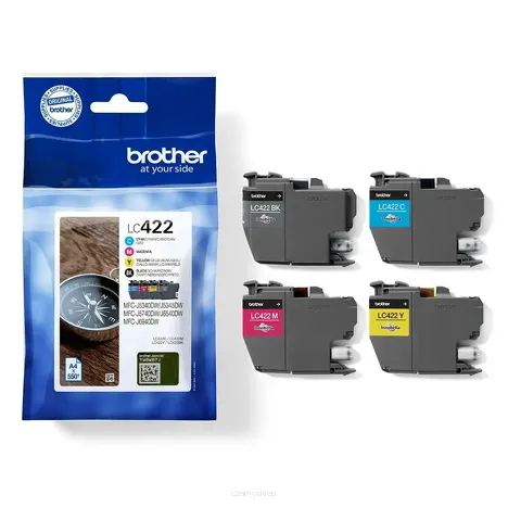 BROTHER tusz LC422VAL oryginalny 4-pak CMYK 4x550 stron