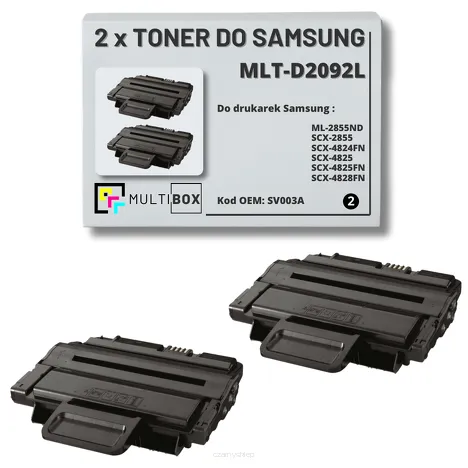2-PAK Multibox Toner do SAMSUNG ML2855 SCX4824 MLTD2092L SV003A 5K Zamiennik