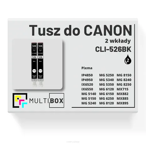 2-PAK Multibox Tusz do CANON CLI526BK black zamiennik