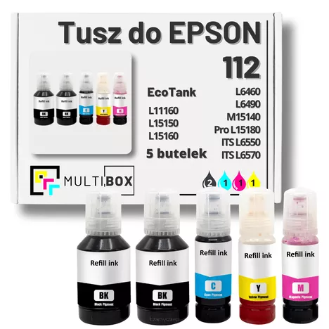 Tusz do EPSON 112 T06C1 T06C2 T06C3 T06C4 5-pak cyan / magenta / yellow / black zamiennik Multibox