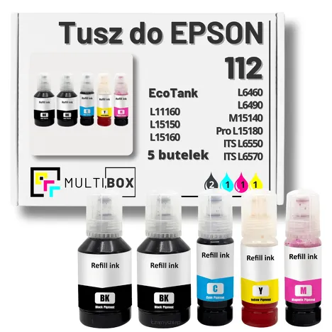 5-PAK Multibox Tusz do EPSON 112 T06C1 T06C2 T06C3 T06C4 cyan / magenta / yellow / black zamiennik
