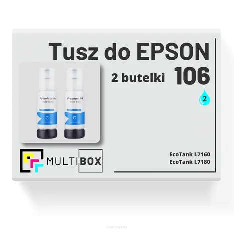 2-PAK Multibox Tusz do EPSON 106 T00R2 C13T00R240 cyan zamiennik