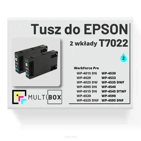 2-PAK Multibox Tusz do EPSON T7022 XL C13T70224010 cyan zamiennik
