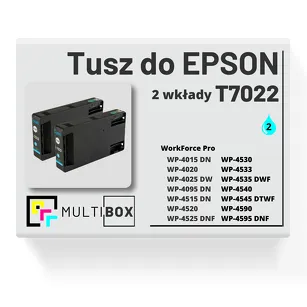 Tusz do EPSON T7022 XL C13T70224010 2-pak cyan zamiennik Multibox