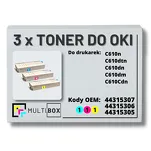 3-PAK Multibox Toner do OKI C610 cyan/magenta/yellow zamiennik - 2