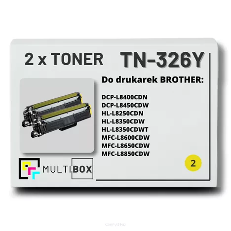 Toner do BROTHER TN326Y 2-pak Yellow Multibox zamiennik