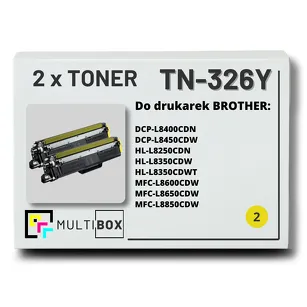 2-PAK Multibox Toner do BROTHER TN326Y Yellow zamiennik