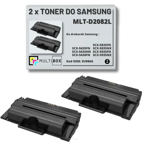 2-PAK Multibox Toner do SAMSUNG SCX5635 SCX5835 MLTD2082L SU986A 10K Zamiennik