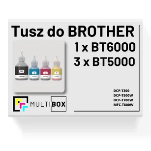 4-PAK Multibox Tusz do BROTHER BT6000 BT5000