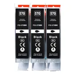 3-PAK Multibox Tusz do CANON PGI570PGBKXL black pigment zamiennik - 2