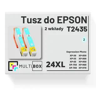 Tusz do EPSON 24XL T2435 C13T24354010 2-pak light cyan zamiennik Multibox