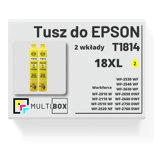 2-PAK Multibox Tusz do EPSON 18XL T1814 C13T18144010 yellow zamiennik