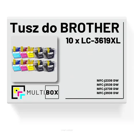 10-PAK Multibox Tusz do BROTHER LC3619XL