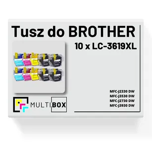 10-PAK Multibox Tusz do BROTHER LC3619XL