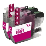2-PAK Multibox Tusz do BROTHER LC421XLM magenta zamiennik - 2