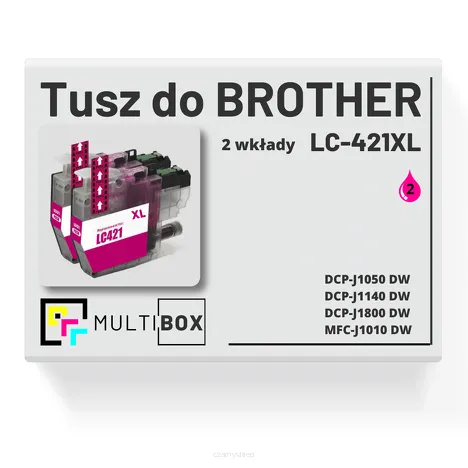 2-PAK Multibox Tusz do BROTHER LC421XLM magenta zamiennik