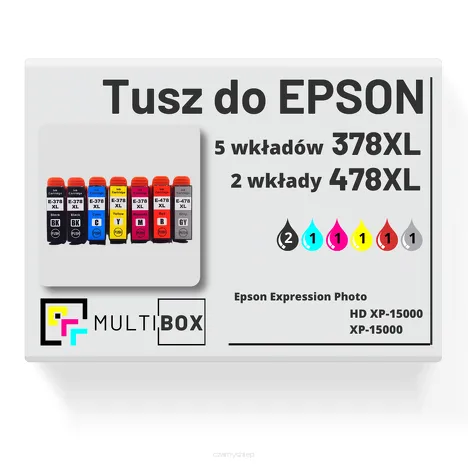 7-PAK Multibox Tusz do EPSON 478XL 378XL T379D C13T379D4010 cyan / magenta / yellow / black / red / grey zamiennik