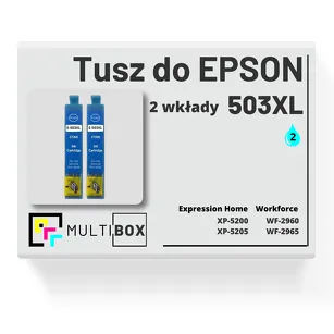 Tusz do EPSON 503XL T09R2 C13T09R24010 2-pak cyan zamiennik Multibox