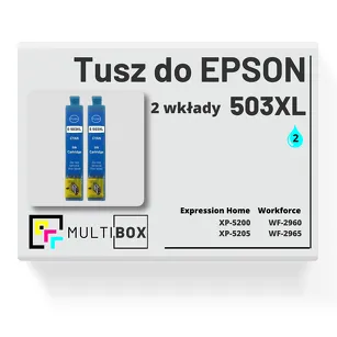 2-PAK Multibox Tusz do EPSON 503XL T09R2 C13T09R24010 cyan zamiennik